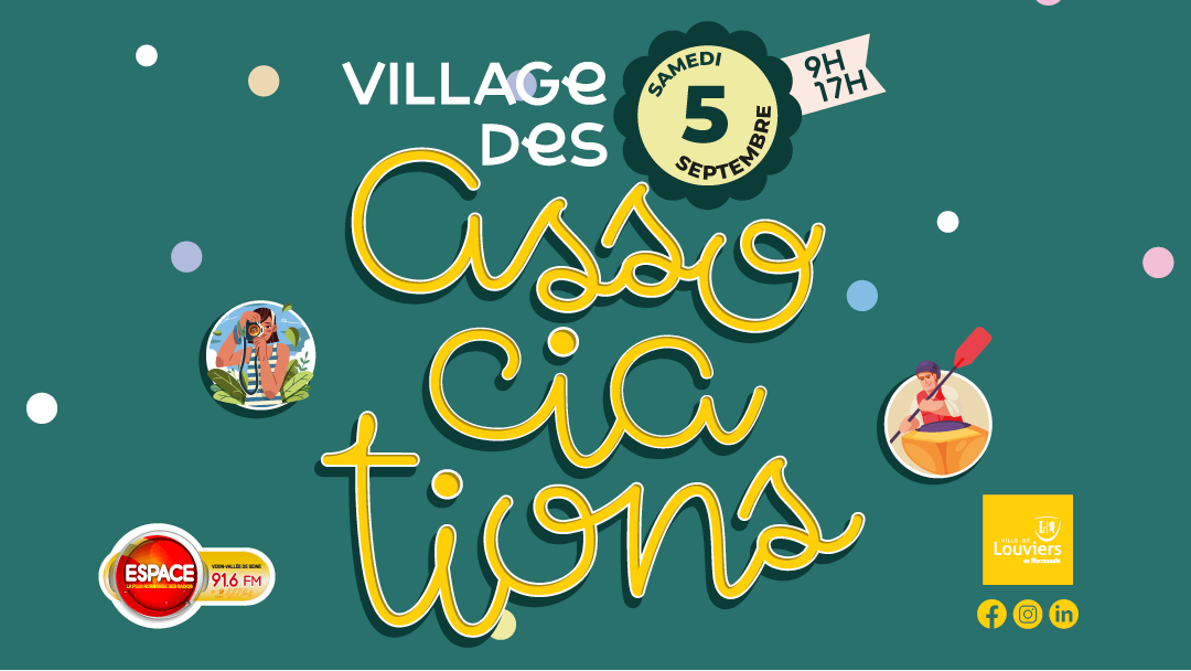 Village des associations à Louviers, Samedi 5 Septembre 2026, avec Espace !