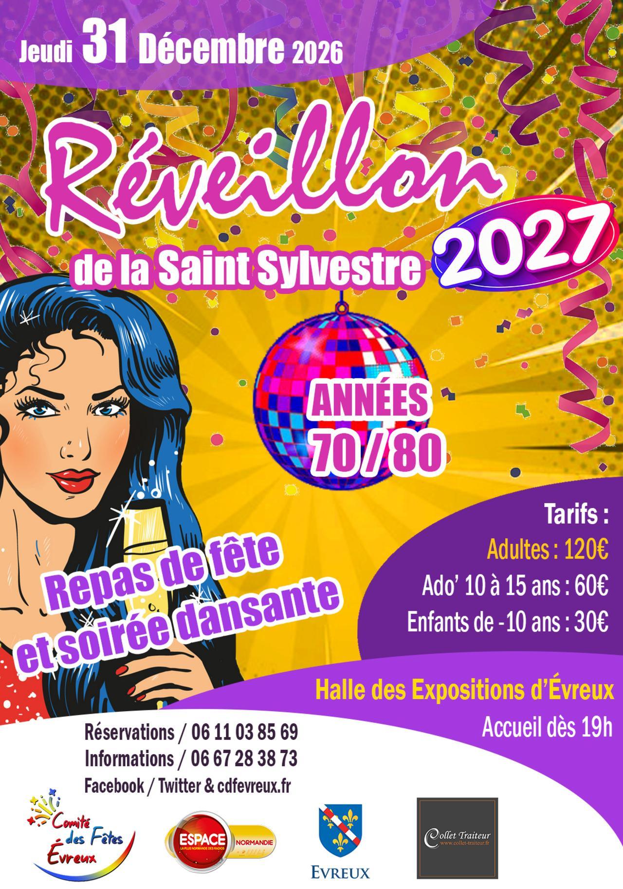 Réveillon de la St Sylvestre, Jeudi 31 Décembre 2026 avec le CDF Evreux & Espace Normandie !
