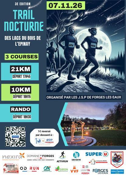 Trail Nocturne des Lacs du Bois de l'Epinay, Samedi 7 Novembre 2026, à Forges-les-Eaux !