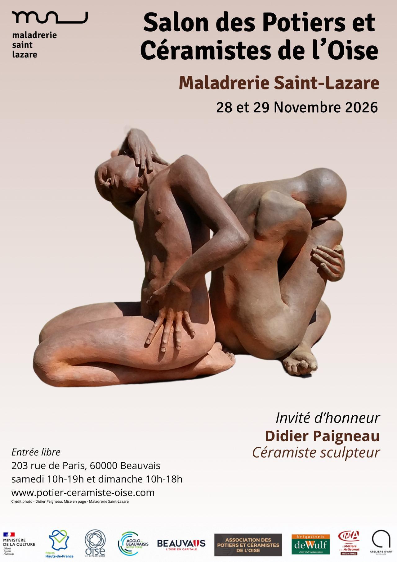Salon des Potiers & Céramistes de l'Oise, les 28 & 29 Novembre 2026, à Beauvais !