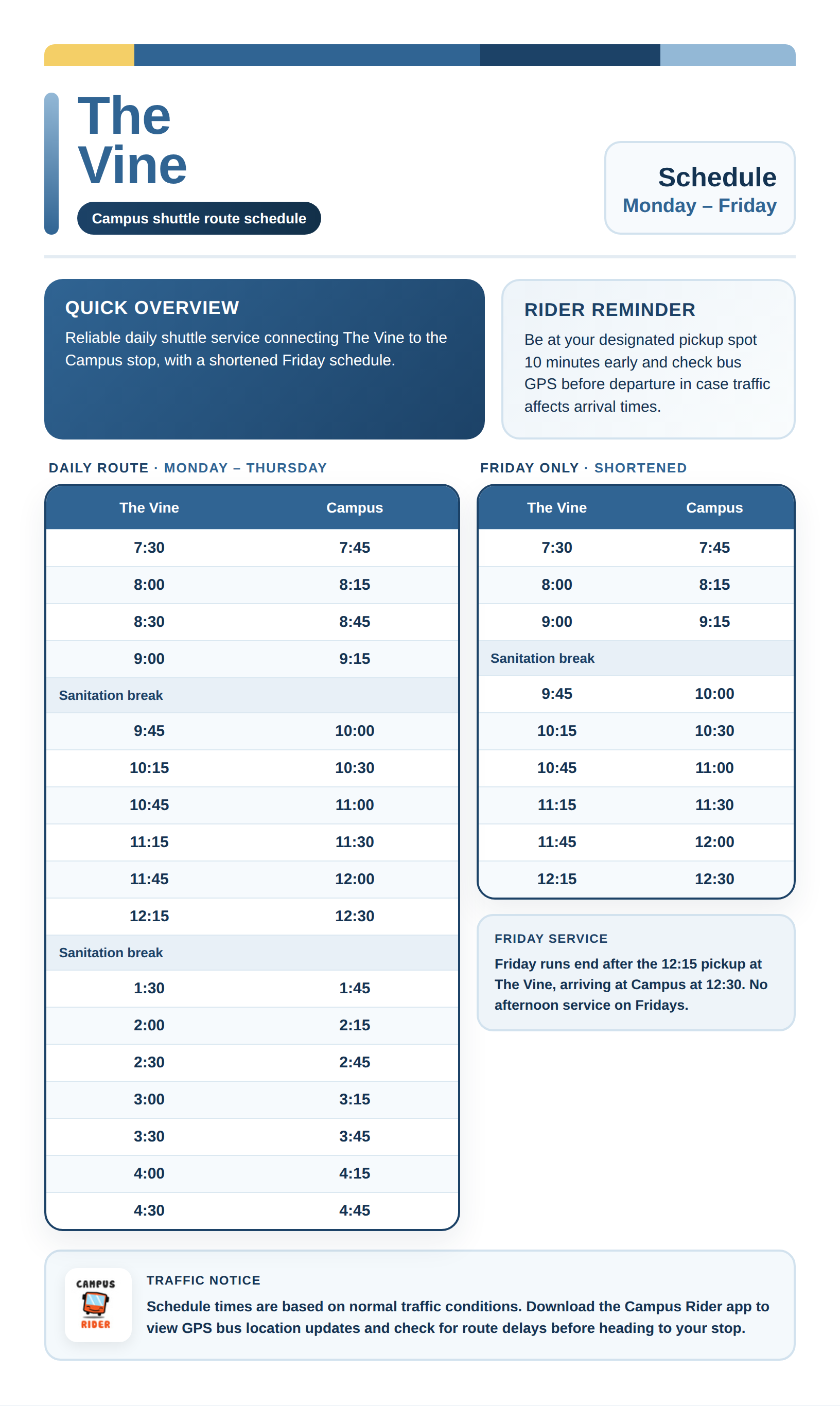The-Vine-Shuttle-Schedule