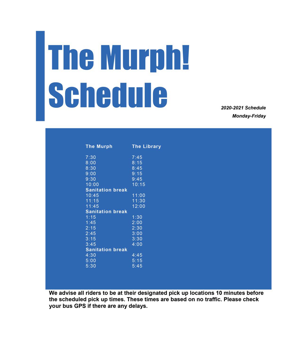 Murph Schedule