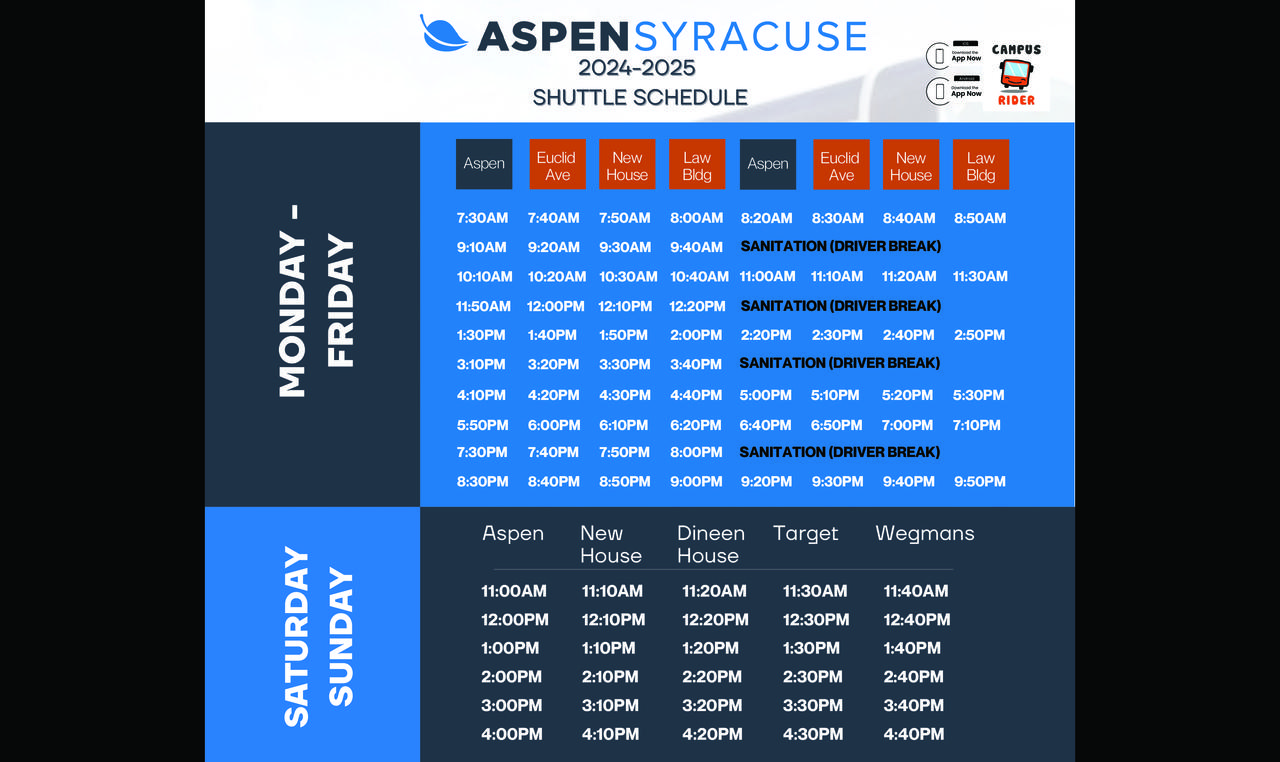 Shuttle Schedule 24-25