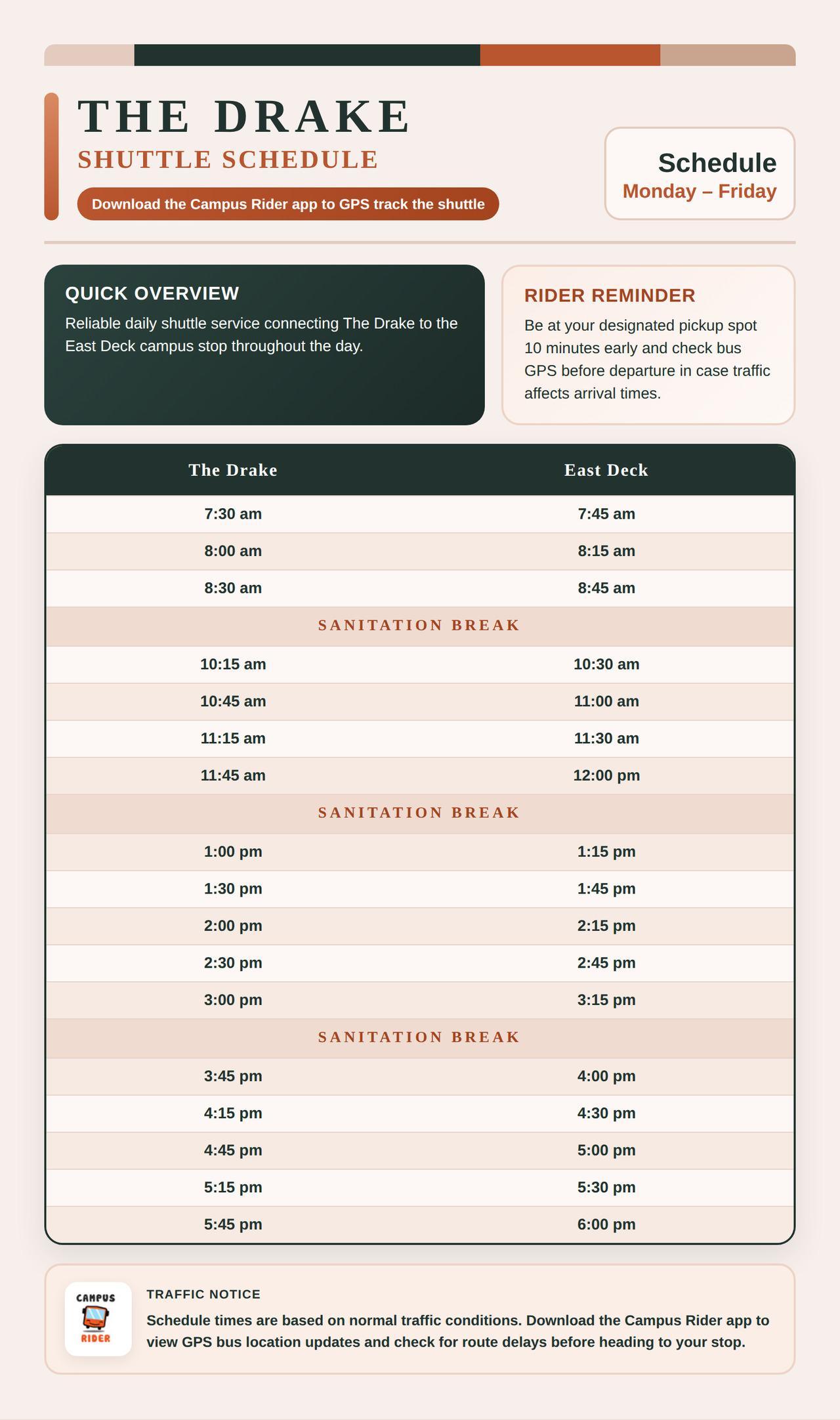 The-Drake-Shuttle-Schedule