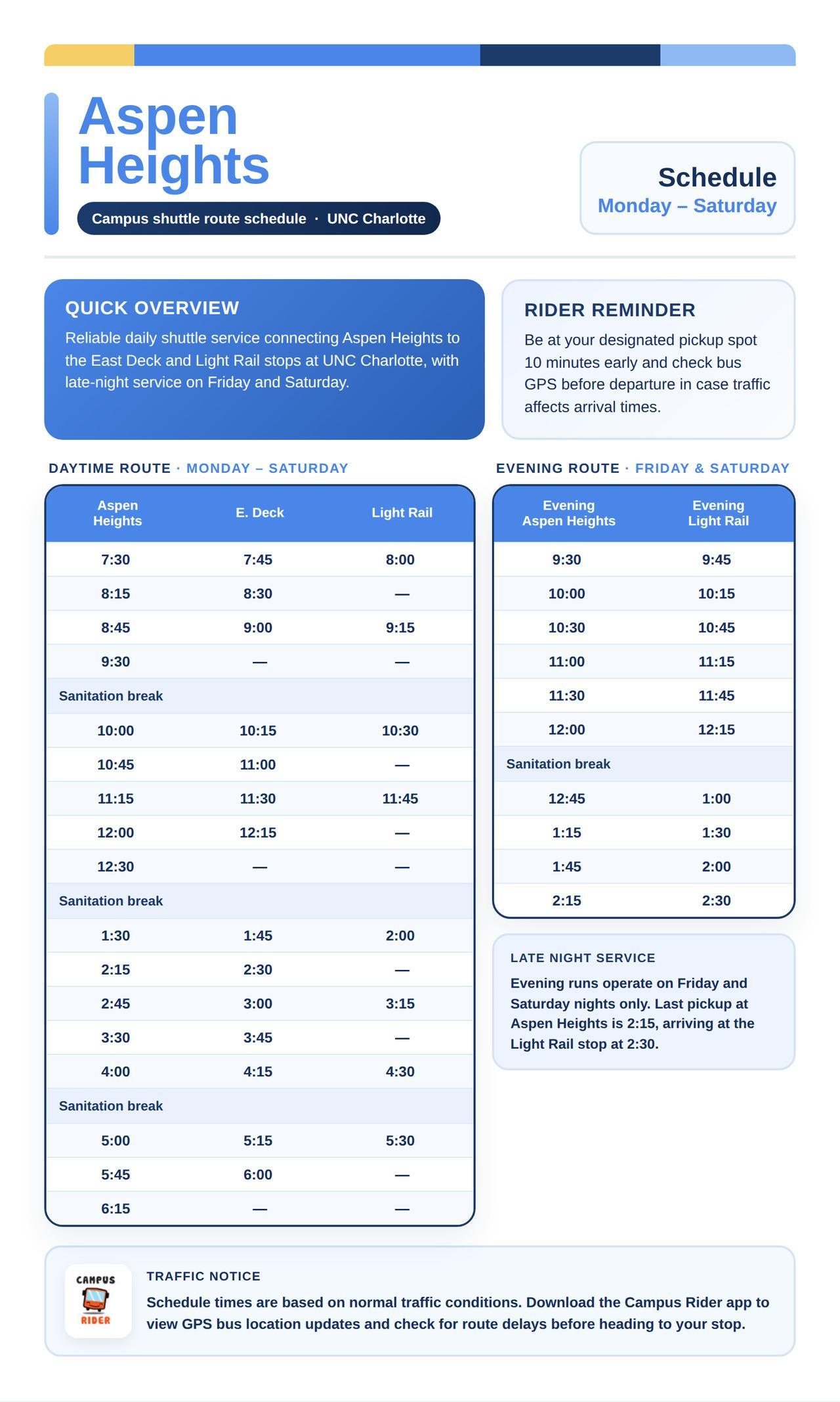 Aspen-Heights-Shuttle-Schedule