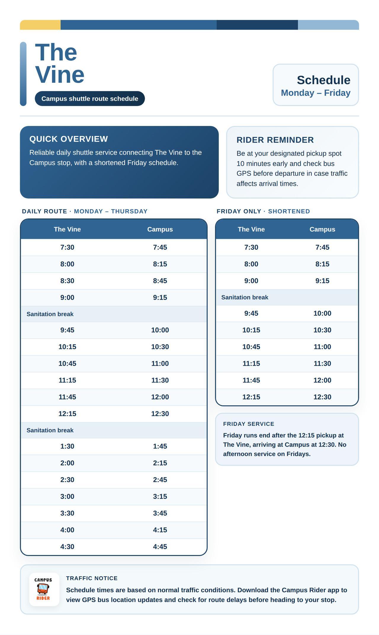 The-Vine-Shuttle-Schedule