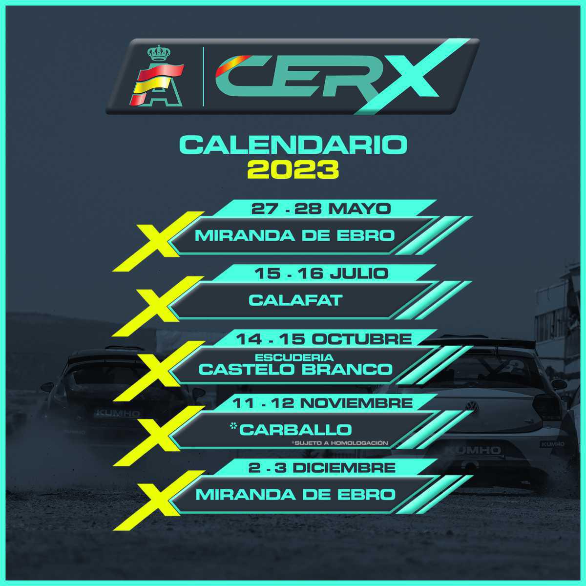 Cinco pruebas puntuables para la Copa de España de Rallycross 2023 Cinco pruebas puntuables para la Copa de España de Rallycross 2023