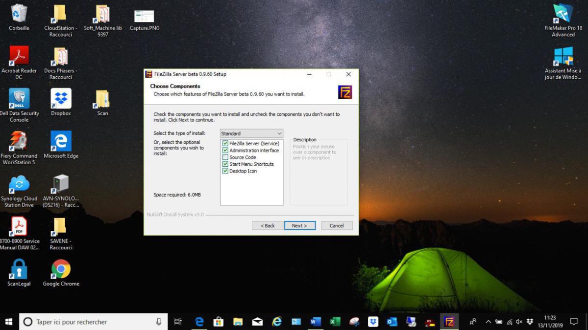 Scan FTP Filezilla Server Windows 10