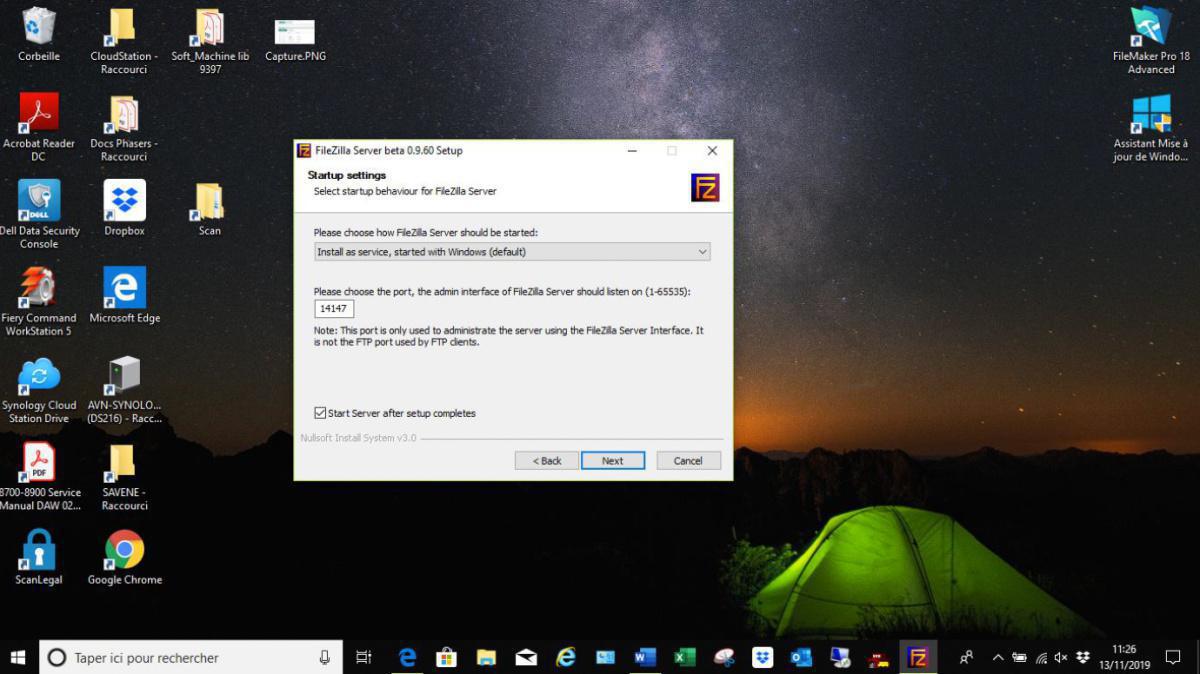 Scan FTP Filezilla Server Windows 10