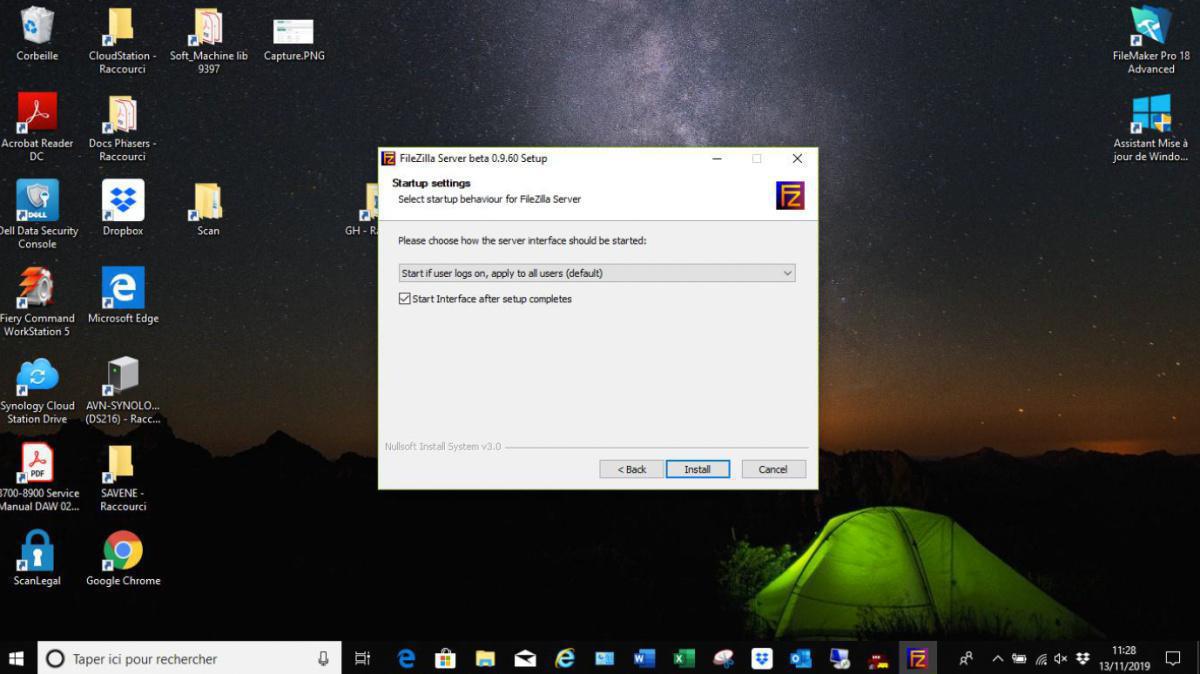 Scan FTP Filezilla Server Windows 10