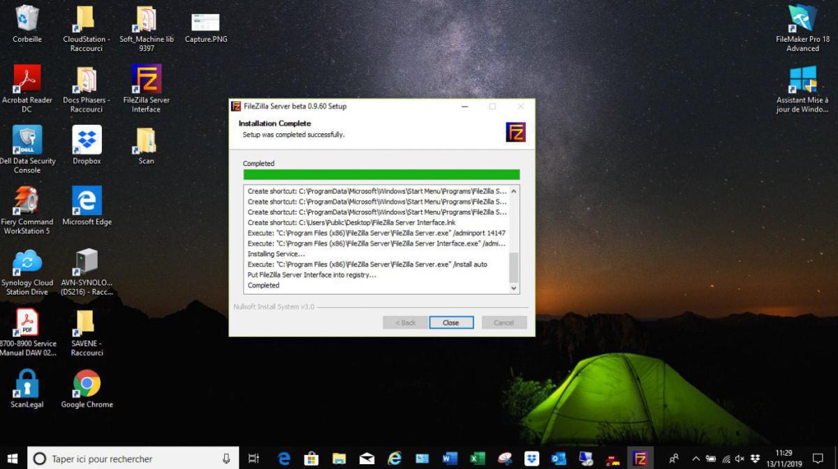 Scan FTP Filezilla Server Windows 10