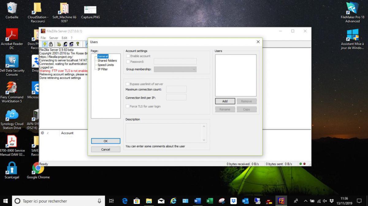 Scan FTP Filezilla Server Windows 10