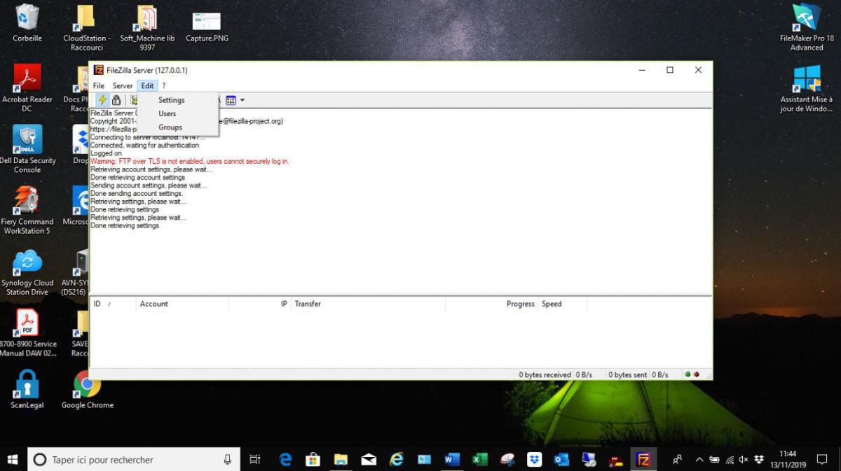 Scan FTP Filezilla Server Windows 10