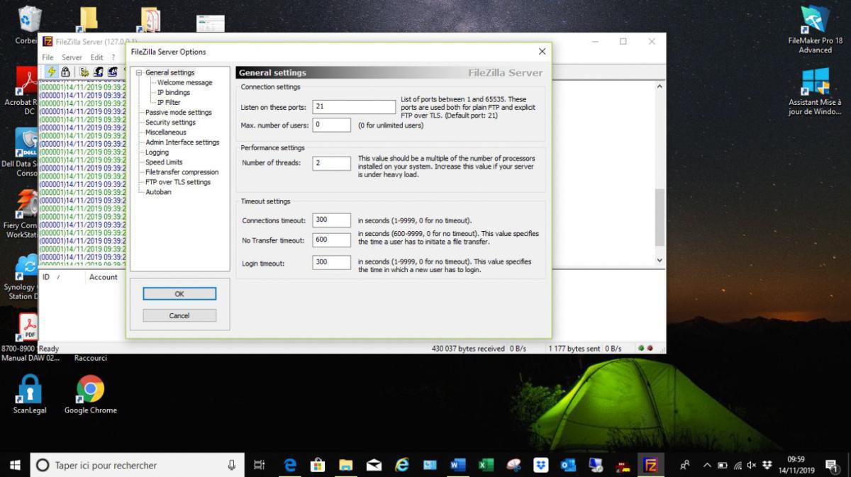 Scan FTP Filezilla Server Windows 10