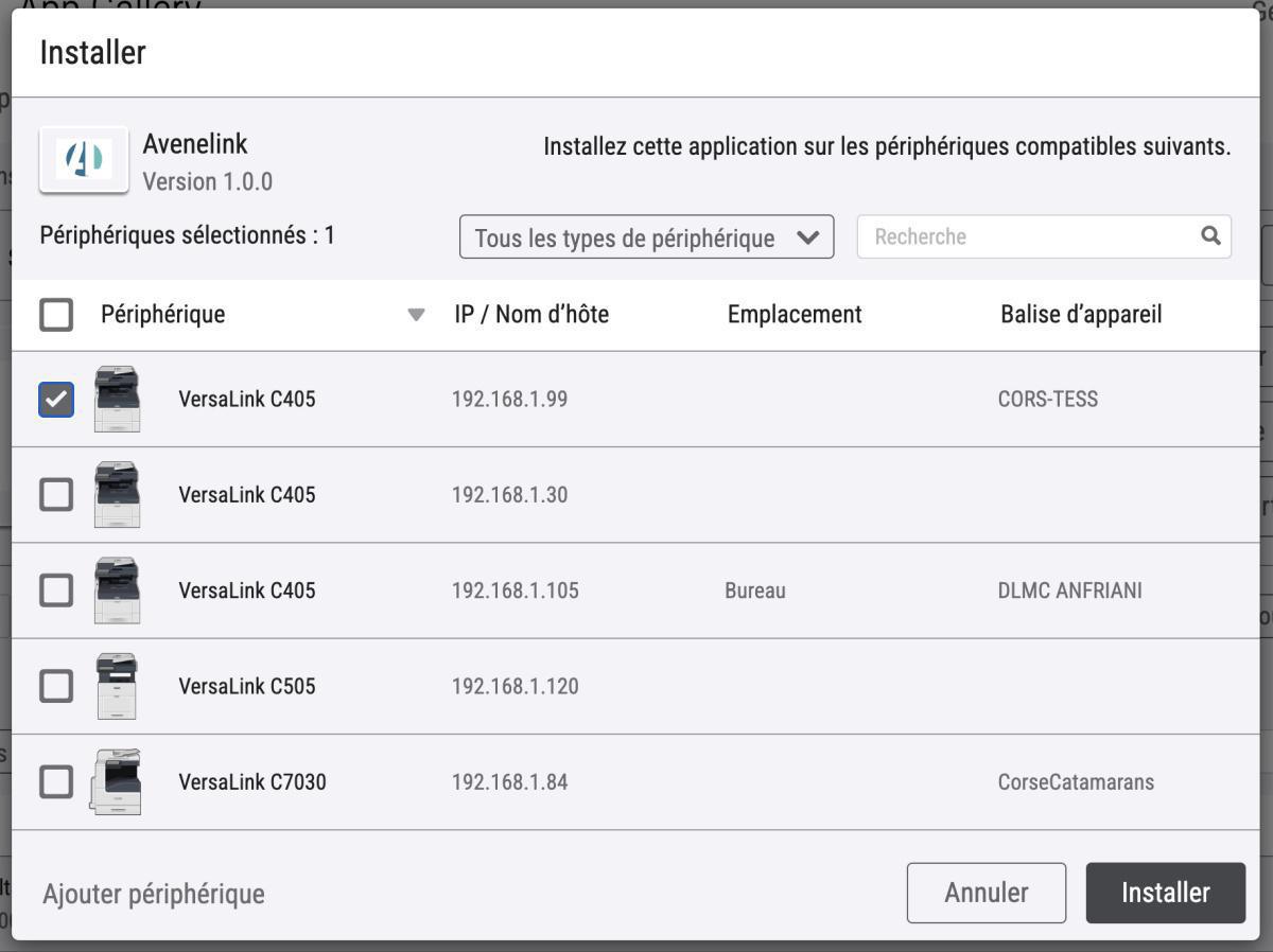Installer application Avenelink