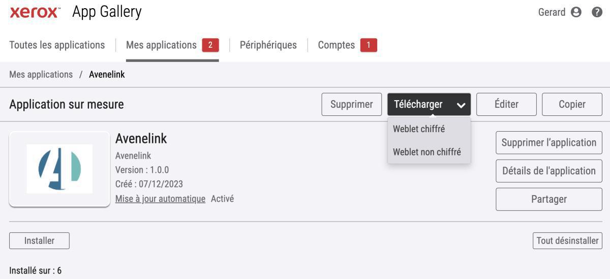 Installer application Avenelink