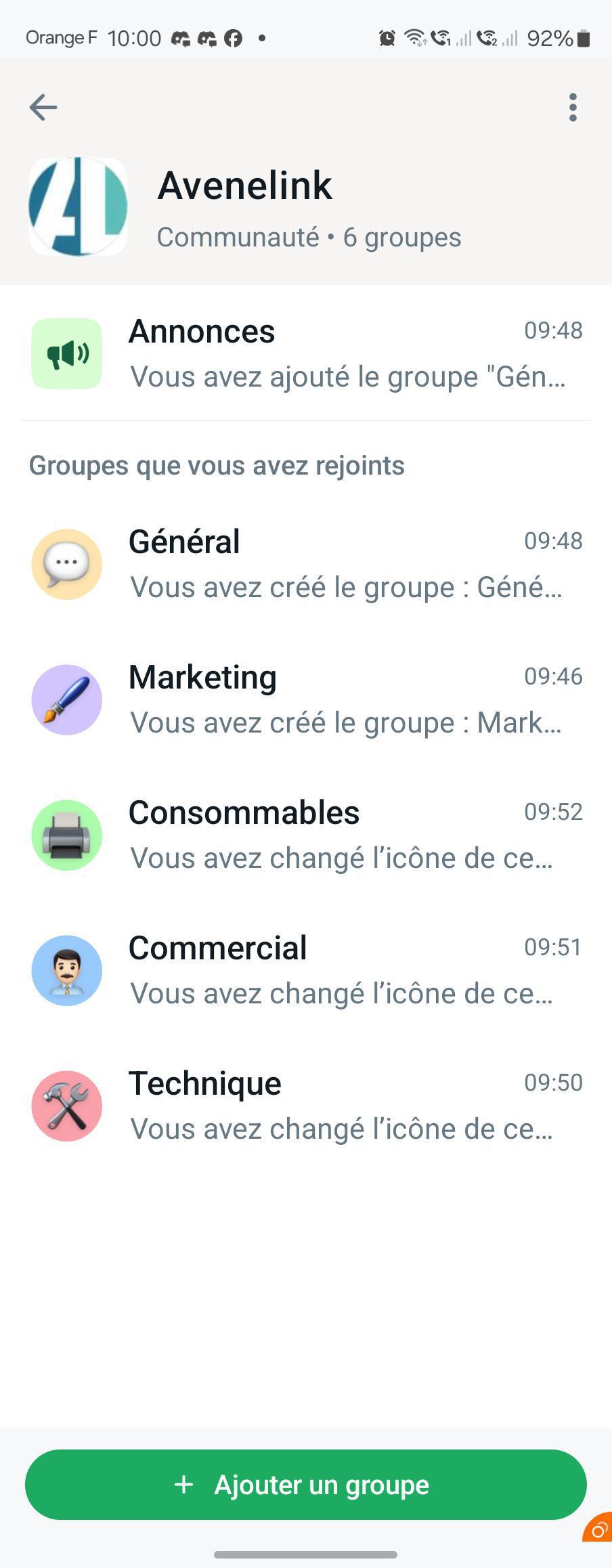 Communauté Whatsapp : AVENELINK !