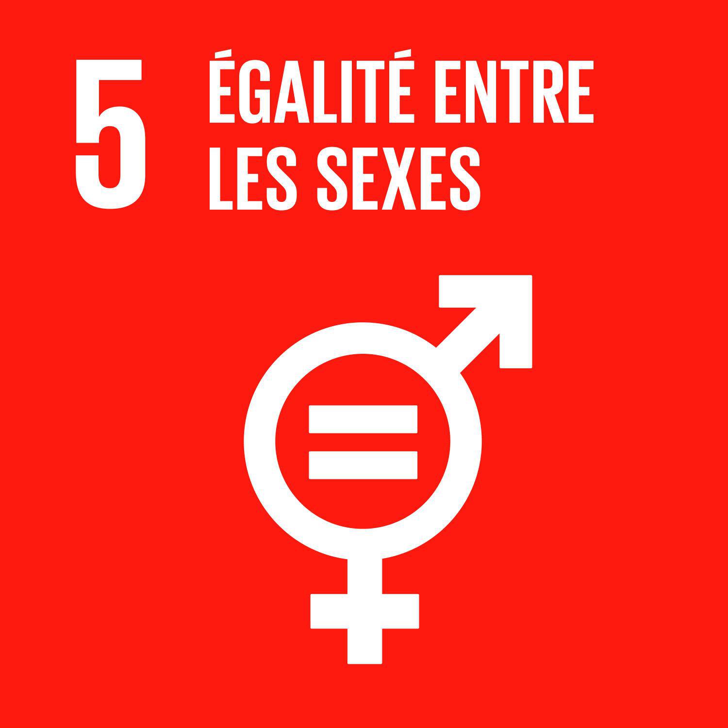 Objectif 5 de développement durable : Parvenir à l’égalité des sexes et autonomiser toutes les femmes et les filles.