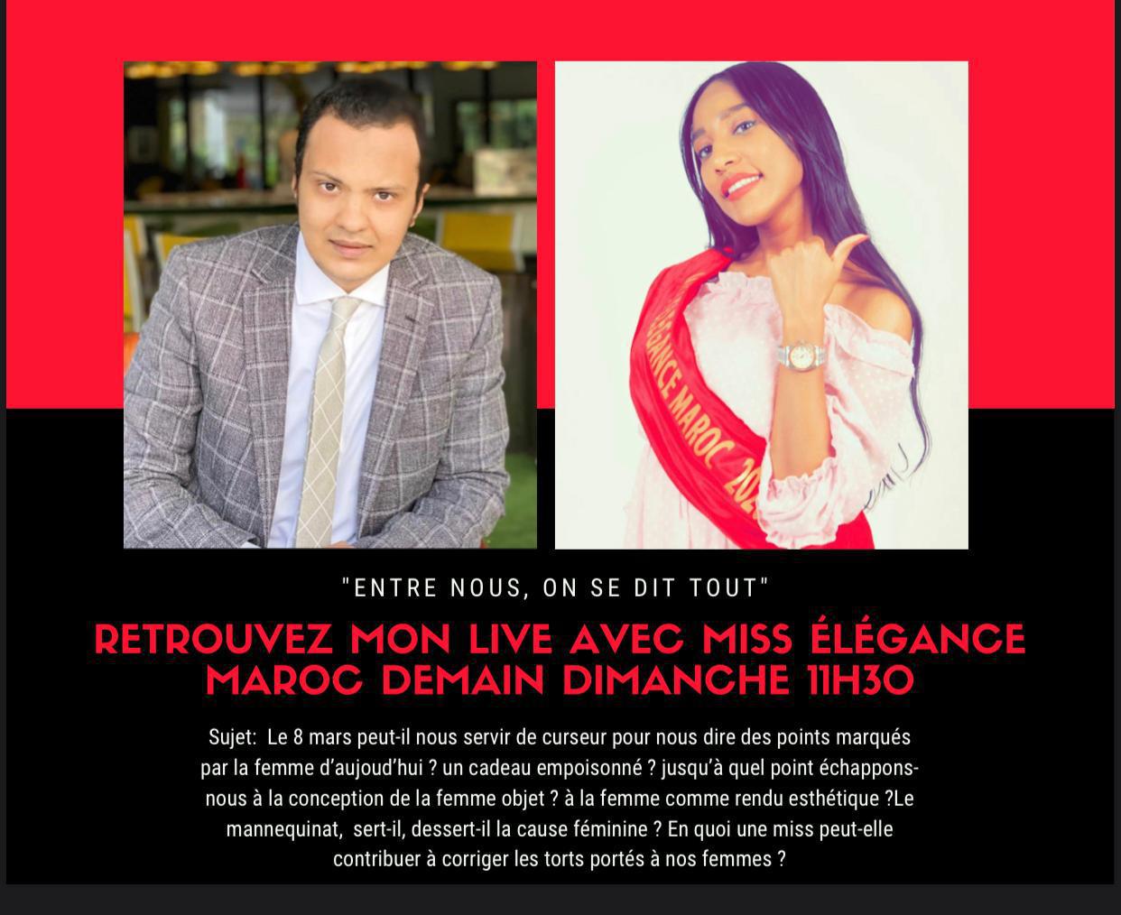 Miss élégance Maroc parmi nous