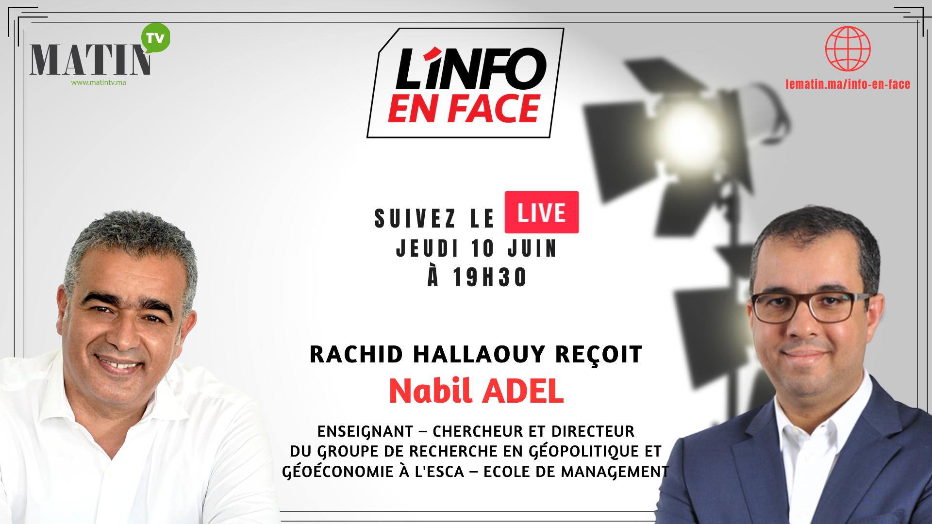 L’Info en Face avec Nabil Adel
