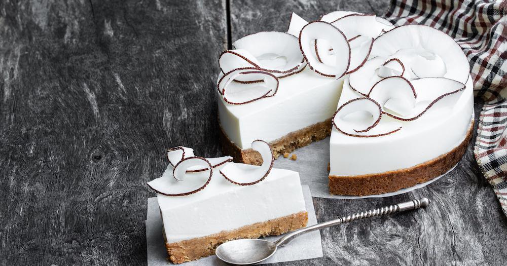Cheesecake à la noix de coco et au chocolat blanc