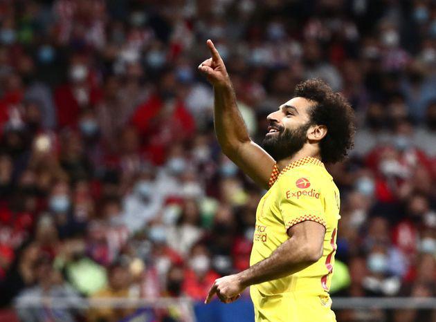 Mohamed Salah, lors d'Atlético Madrid-Liverpool en Ligue des champions, le 19 octobre 2021.