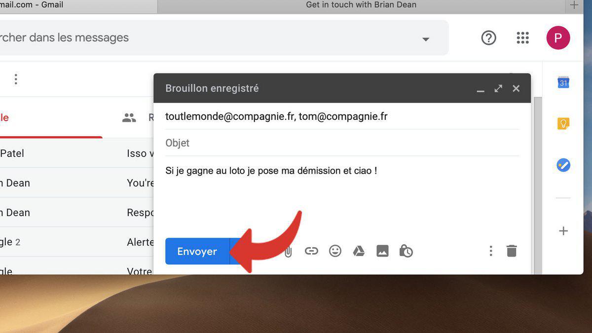 Comment annuler l'envoi d'un e-mail ?