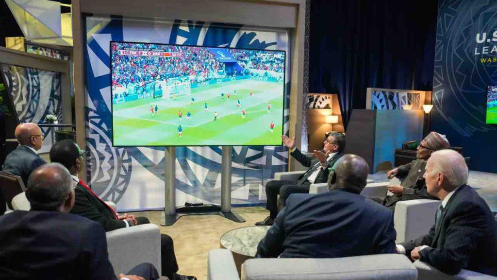 Joe Biden a regardé le match avec Aziz Akhannouch