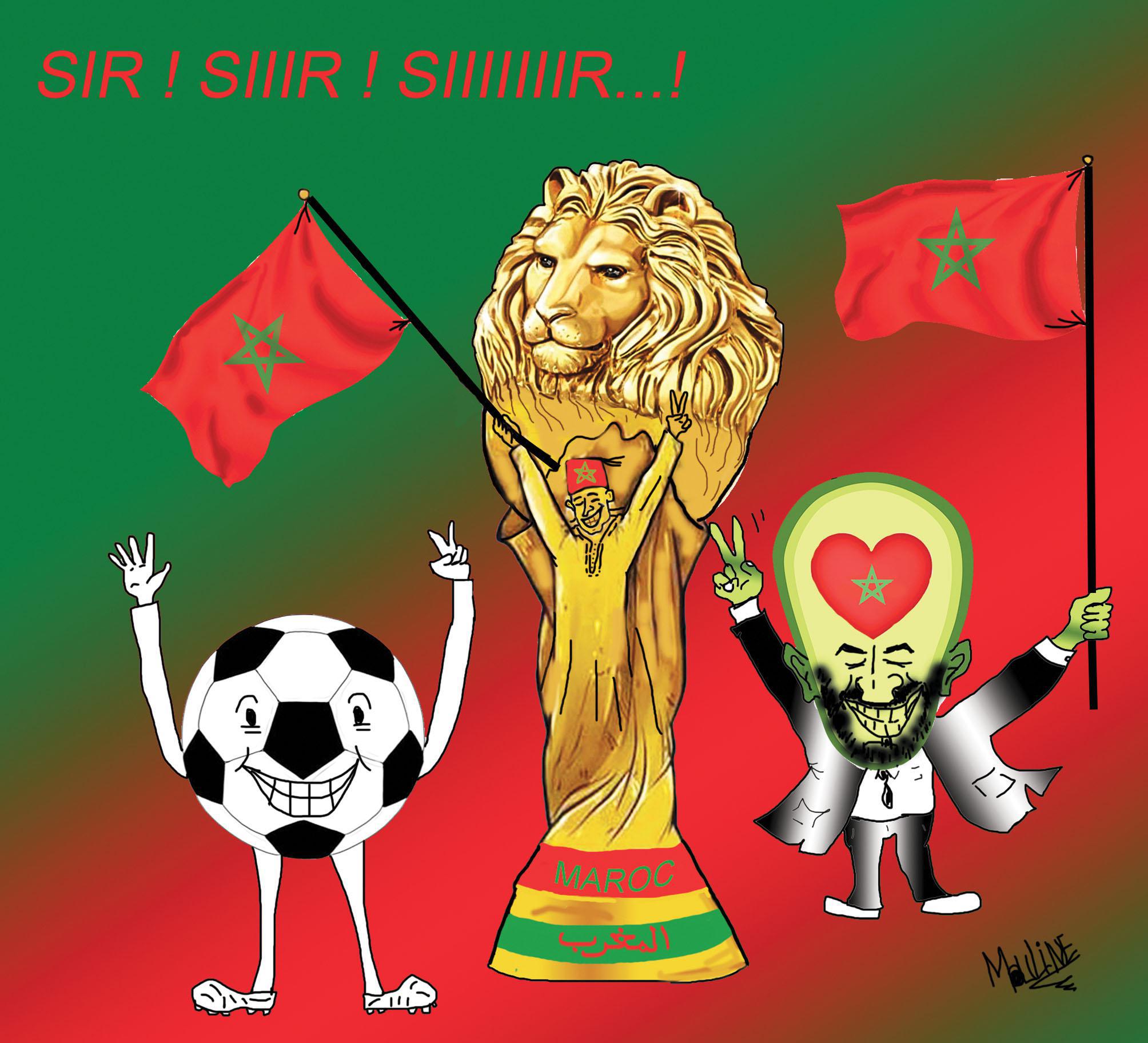 Caricature Réalisée par Mohammed Yassir Mouline	