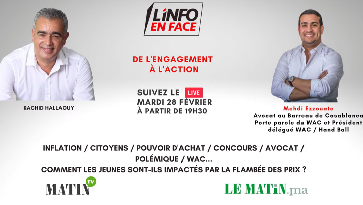 L’info en face avec Mehdi Ezzouate