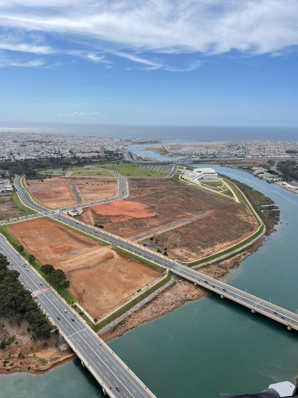 La vue à partir de la tour Mohammed 6 à Rabat