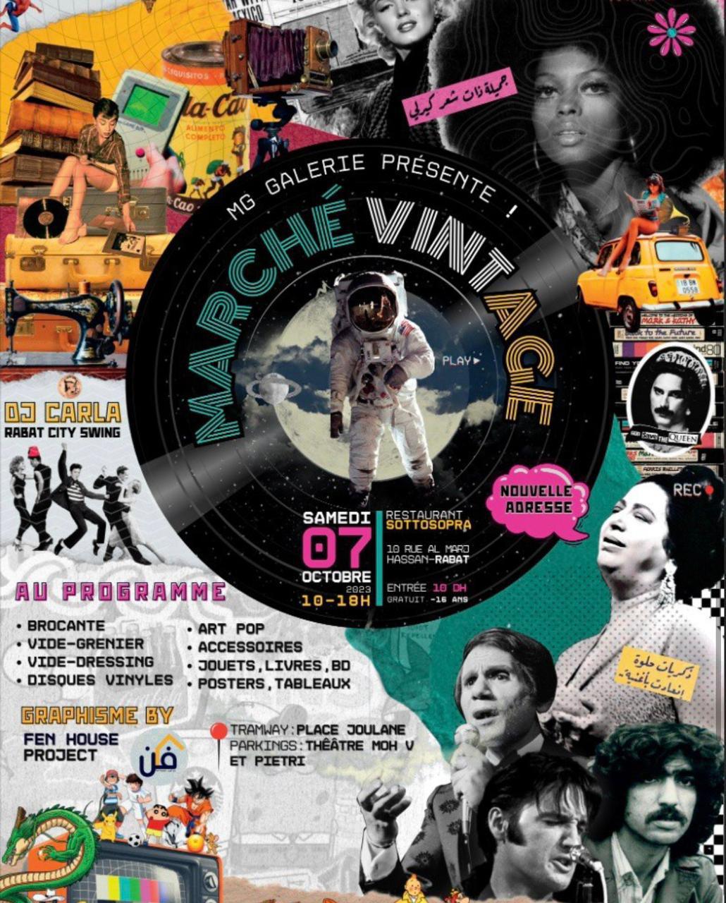 Le GRAND MARCHÉ VINTAGE de Rabat revient le SAMEDI 7 OCTOBRE 2023