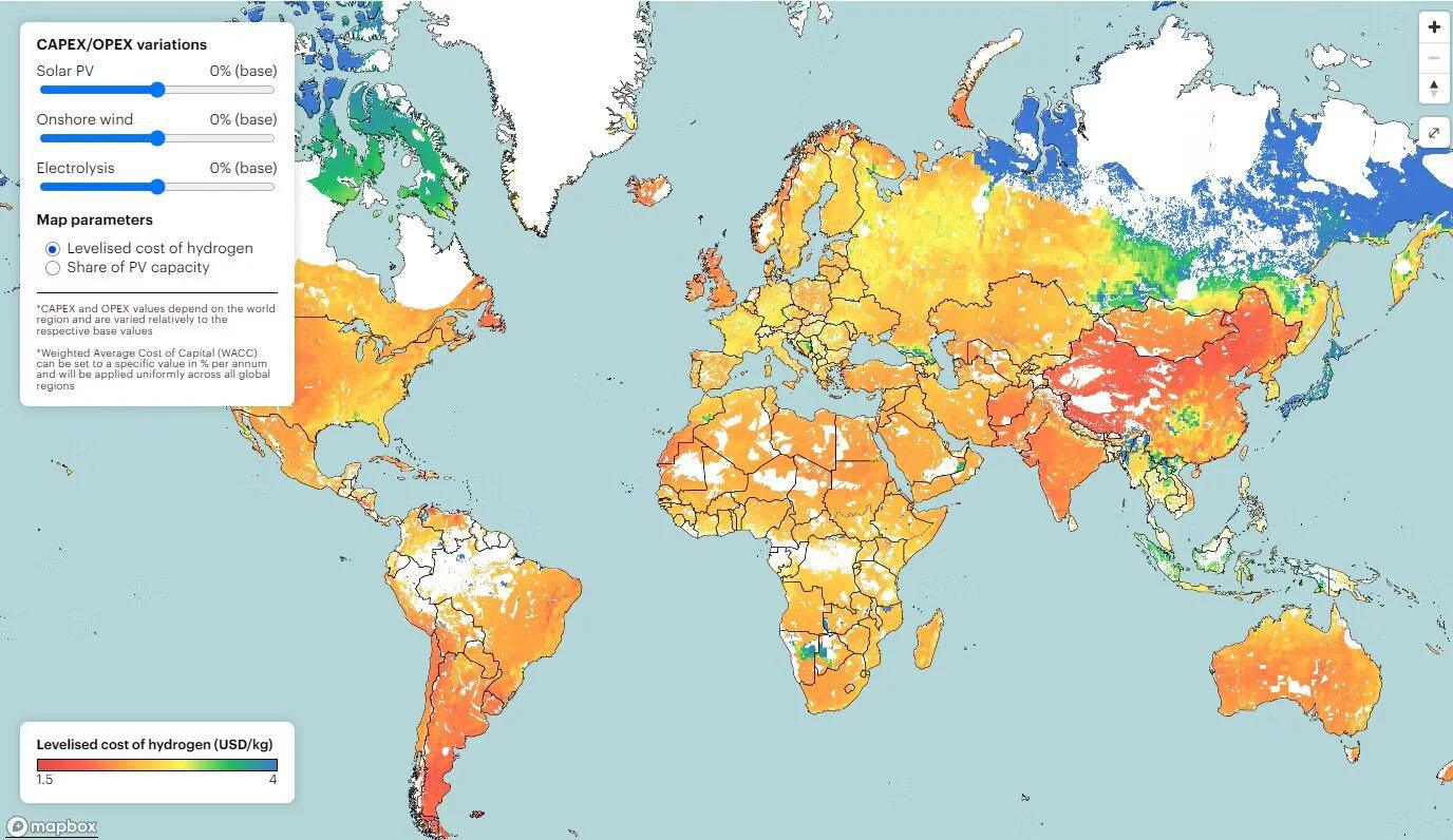 L'avenir de l'hydrogène vert : Une carte interactive révèle les zones les plus prometteuses