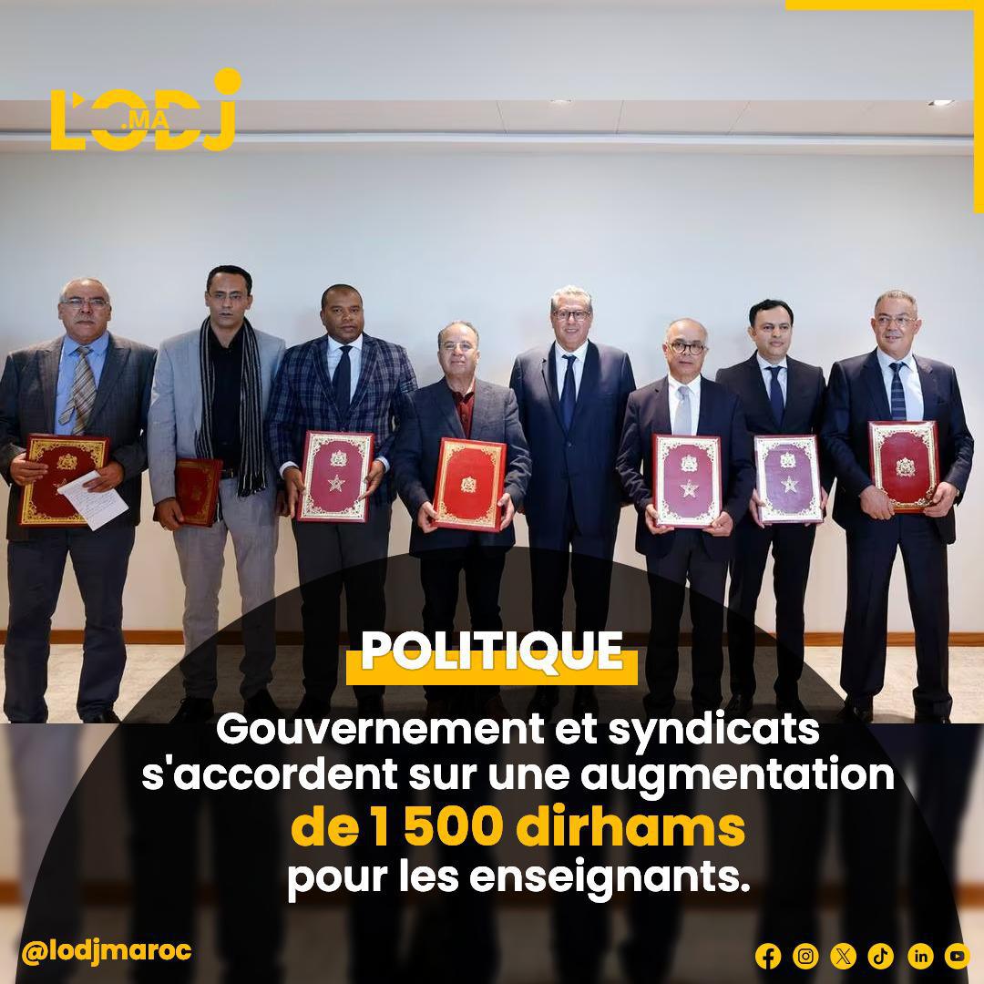 Enfin,un accord conclu entre le gouvernement et les quatre syndicats majeurs du corps enseignant.