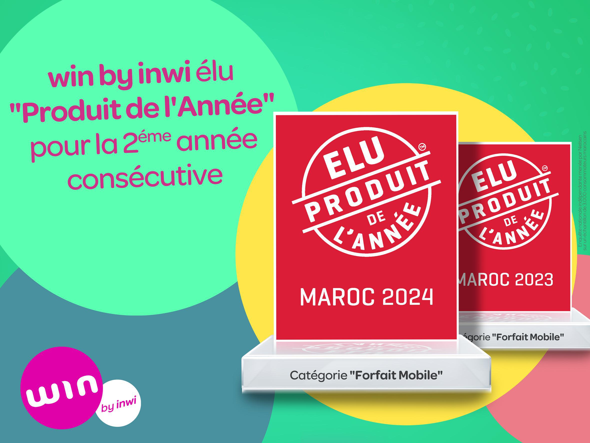 Pour la deuxième année consécutive, win by inwi est « Élu Produit de l’Année » 2024 !