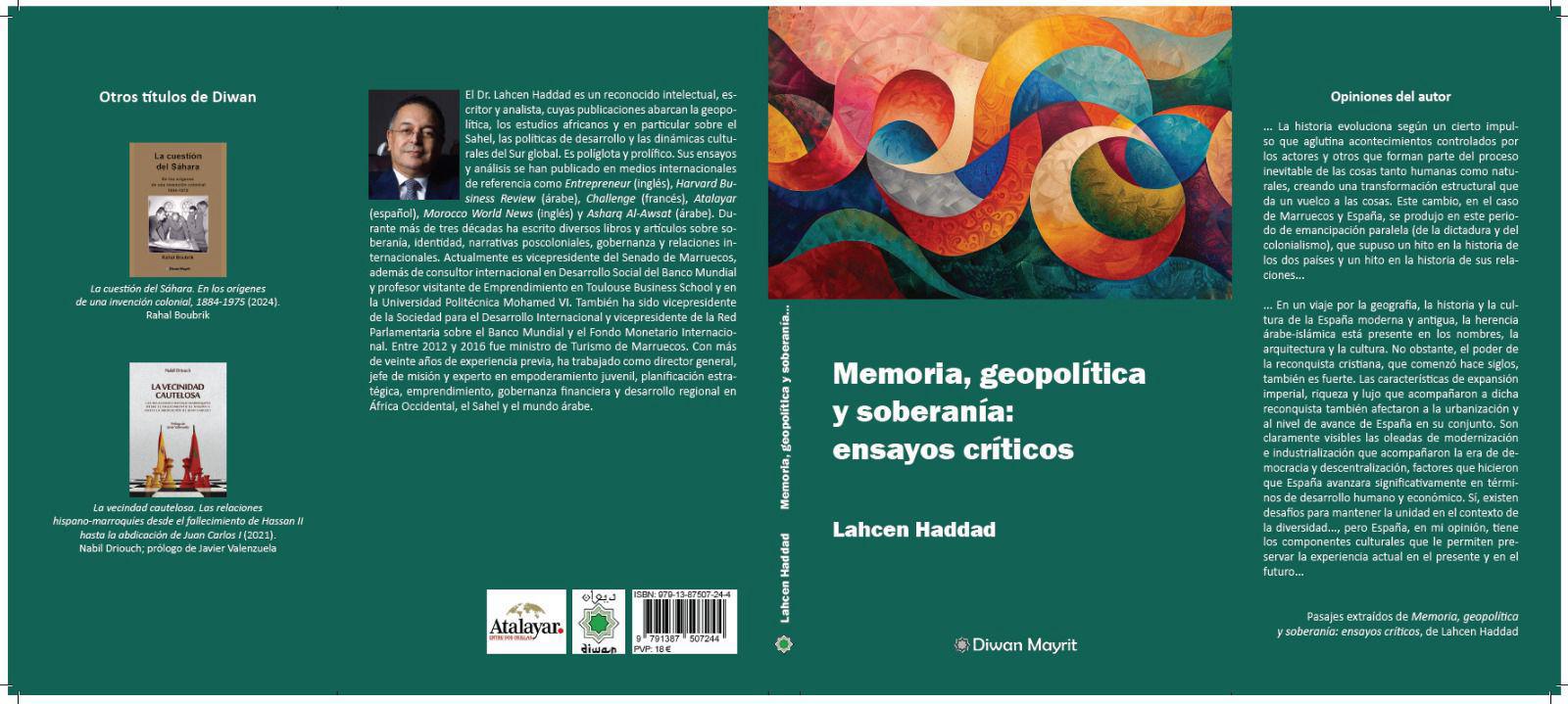 Lahcen Haddad… son nouveau livre est arrivé ! "Memoria, geopolítica y soberanía: ensayos críticos"