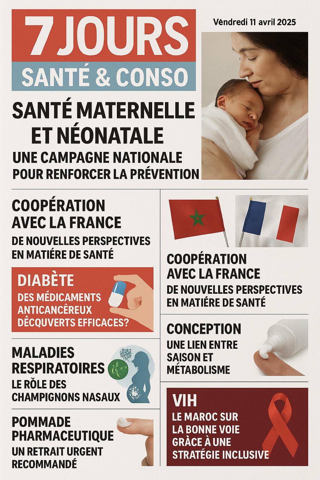 Podcast : L'essentiel de l'actualité "7 Days Santé & Conso du 11-04-2025” de la semaine