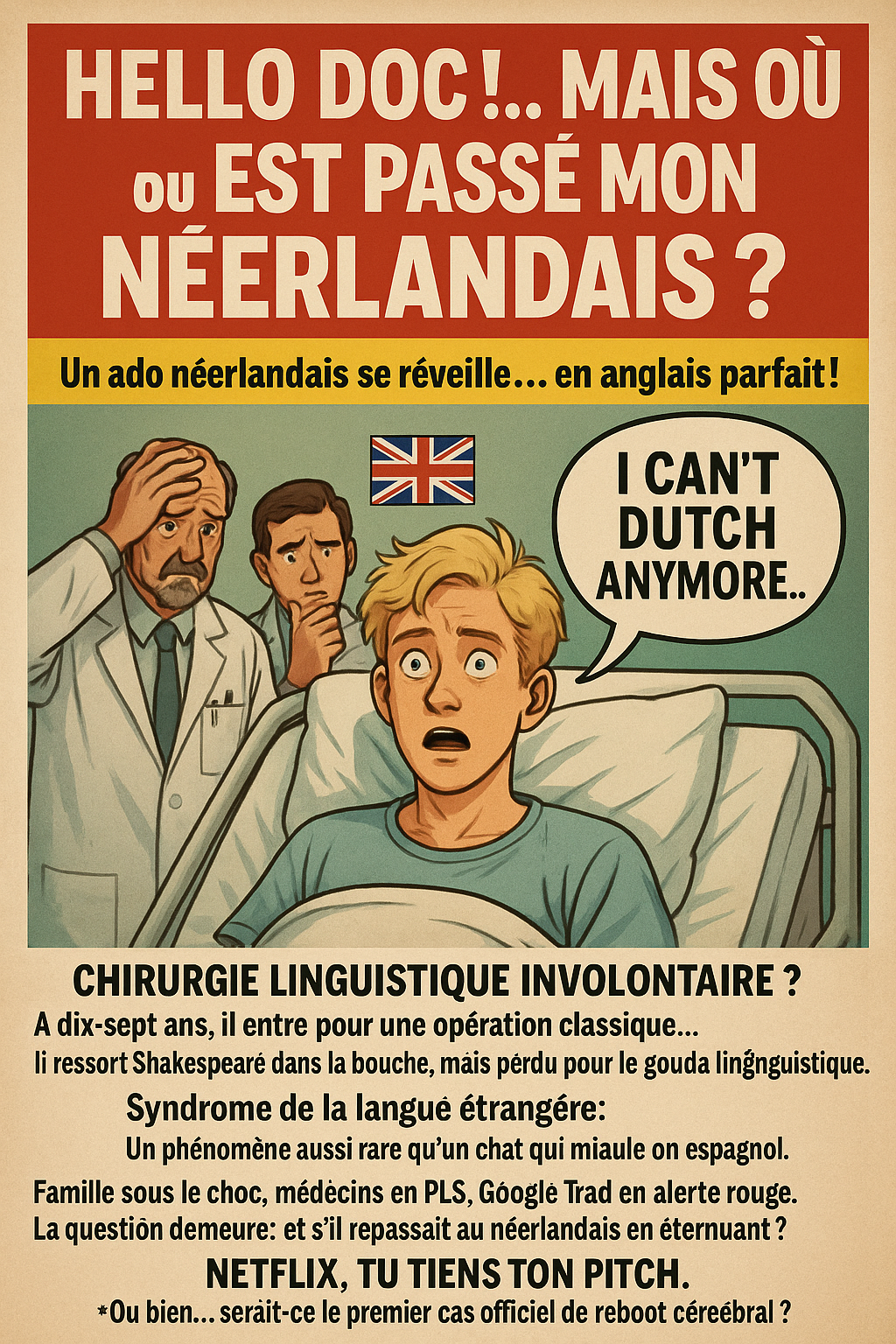 HELLO DOC !... MAIS OÙ EST PASSÉ MON NÉERLANDAIS ?