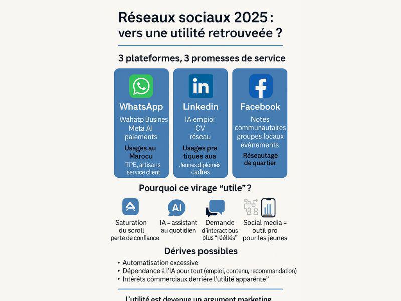 WhatsApp Business, LinkedIn IA, Facebook Community Notes… Les réseaux sociaux veulent-ils redevenir “utiles” ?