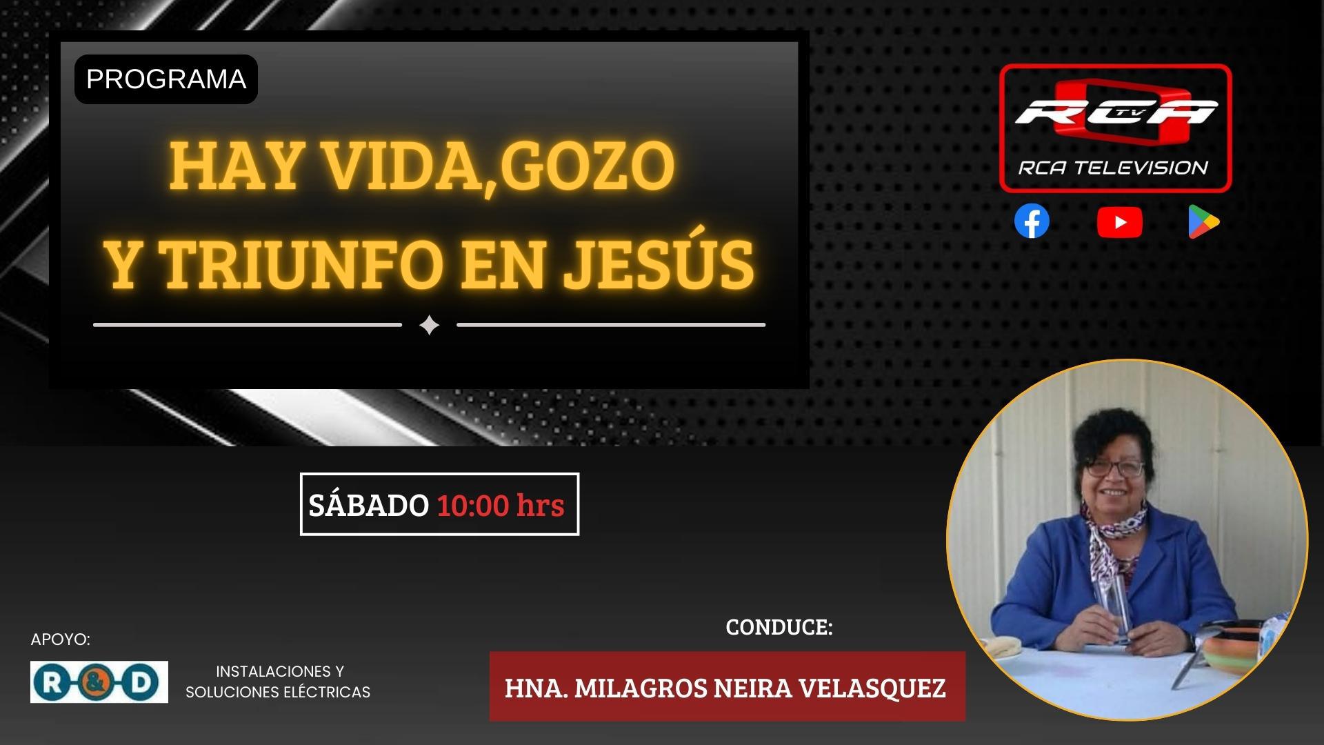 Hay vida hay gozo y triunfo en Jesús