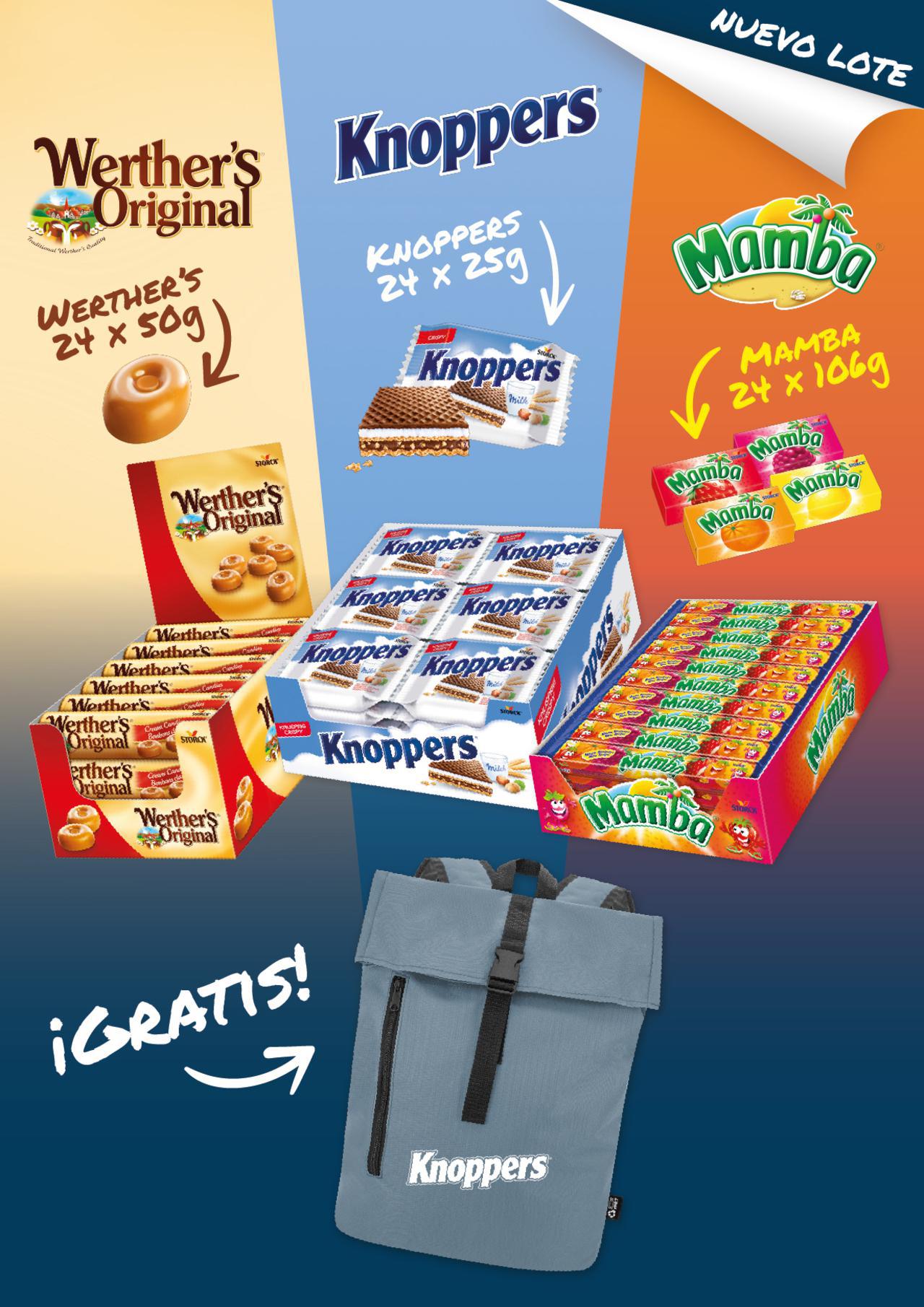 01595-LOTES IMPULSO KNOPPERS + WERTHERS + MAMBA