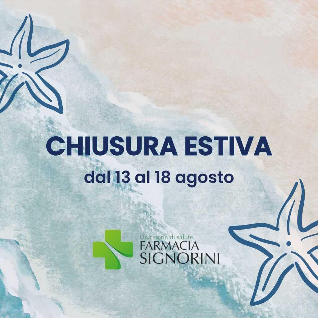 Chiusura estiva! Chiusura estiva!