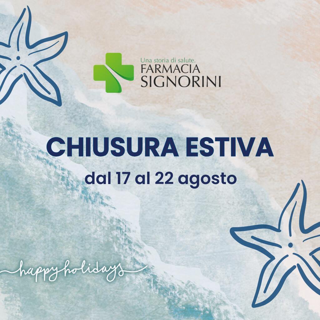 Chiusura estiva!
