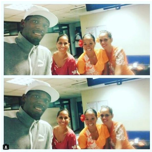 Usain Bolt en vacances à Bora Bora