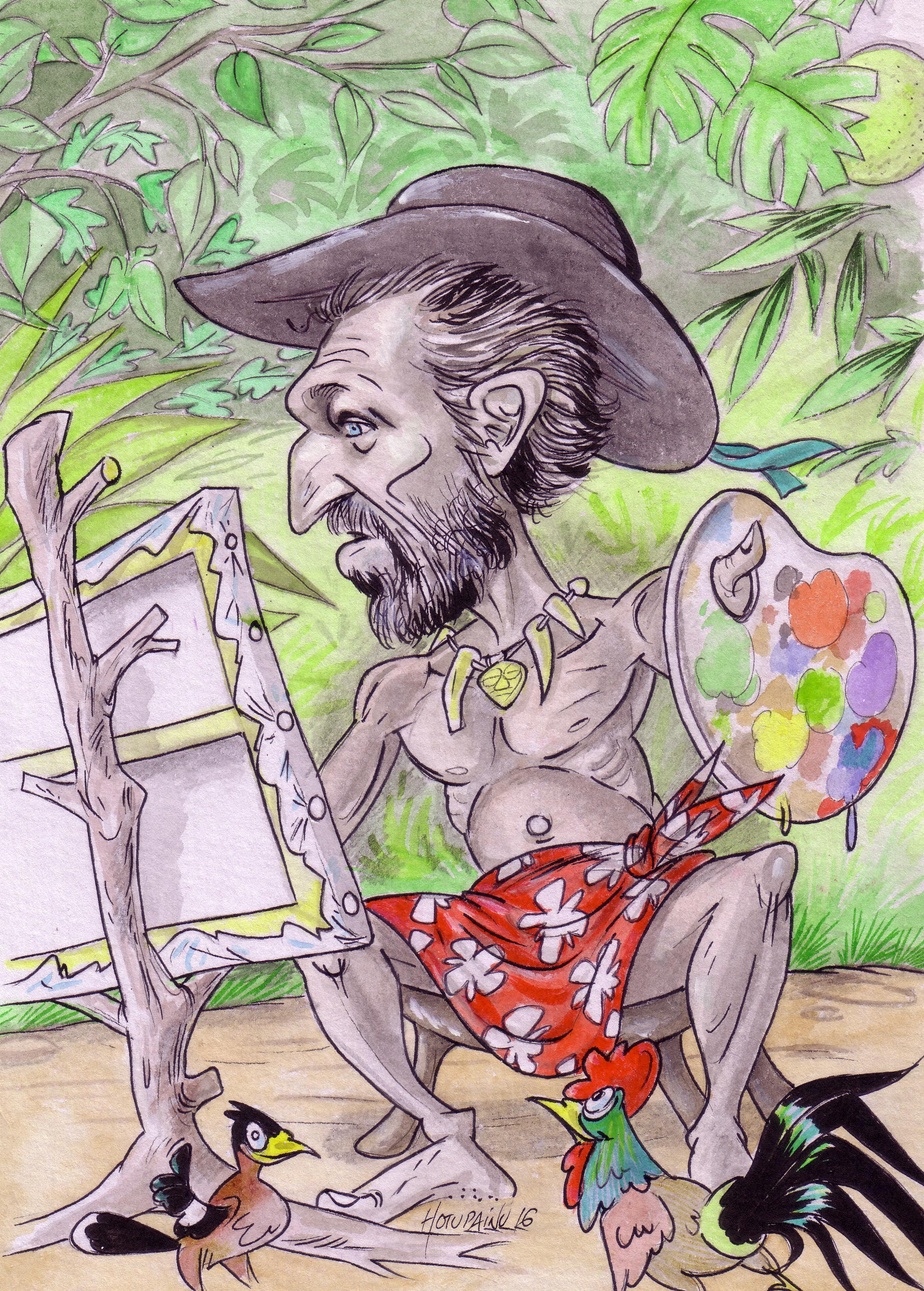 Quand le passage à Tahiti de Vincent Cassel, dans le rôle de Gauguin, inspire le dessinateur…