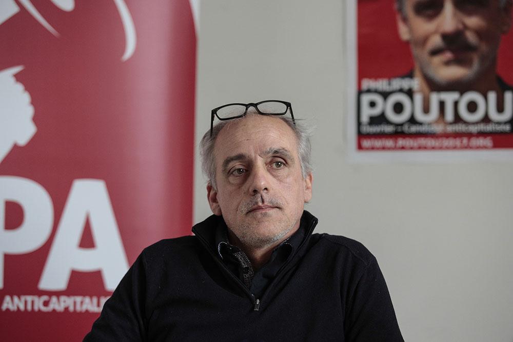 Le candidat à la présidentielle du Nouveau parti anticapitaliste (NPA) Philippe Poutou.