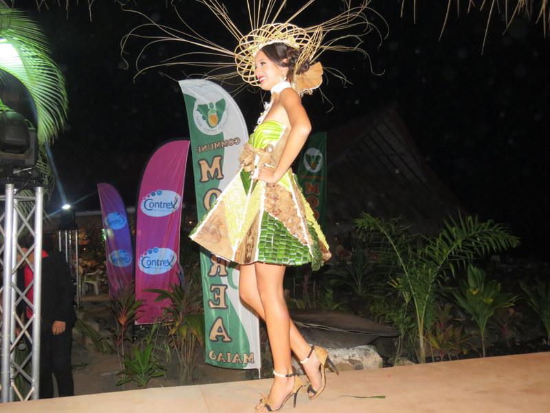 Nanihi Maau-Teihotaa a été distinguée du prix du meilleur costume végétal.