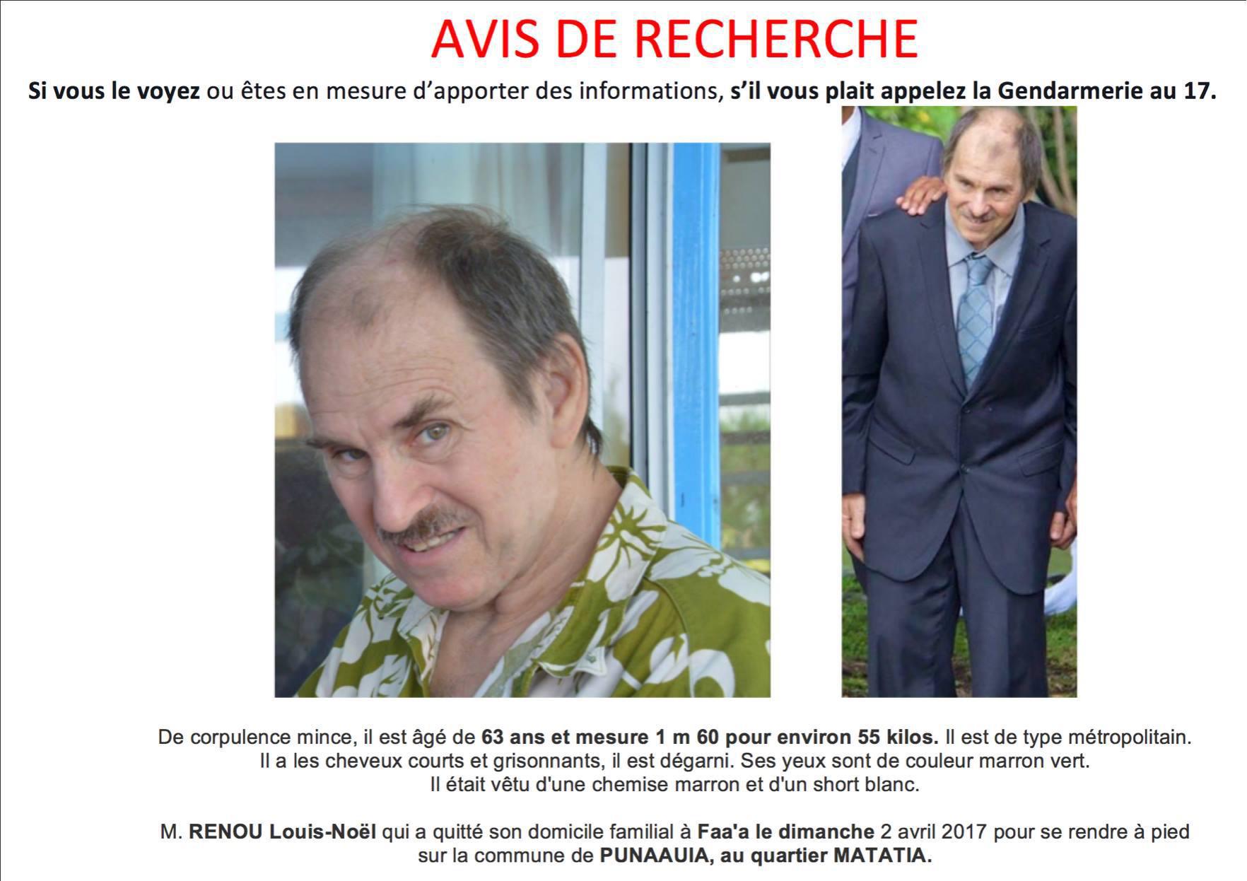 La famille de Louis Noël Renou toujours à sa recherche
