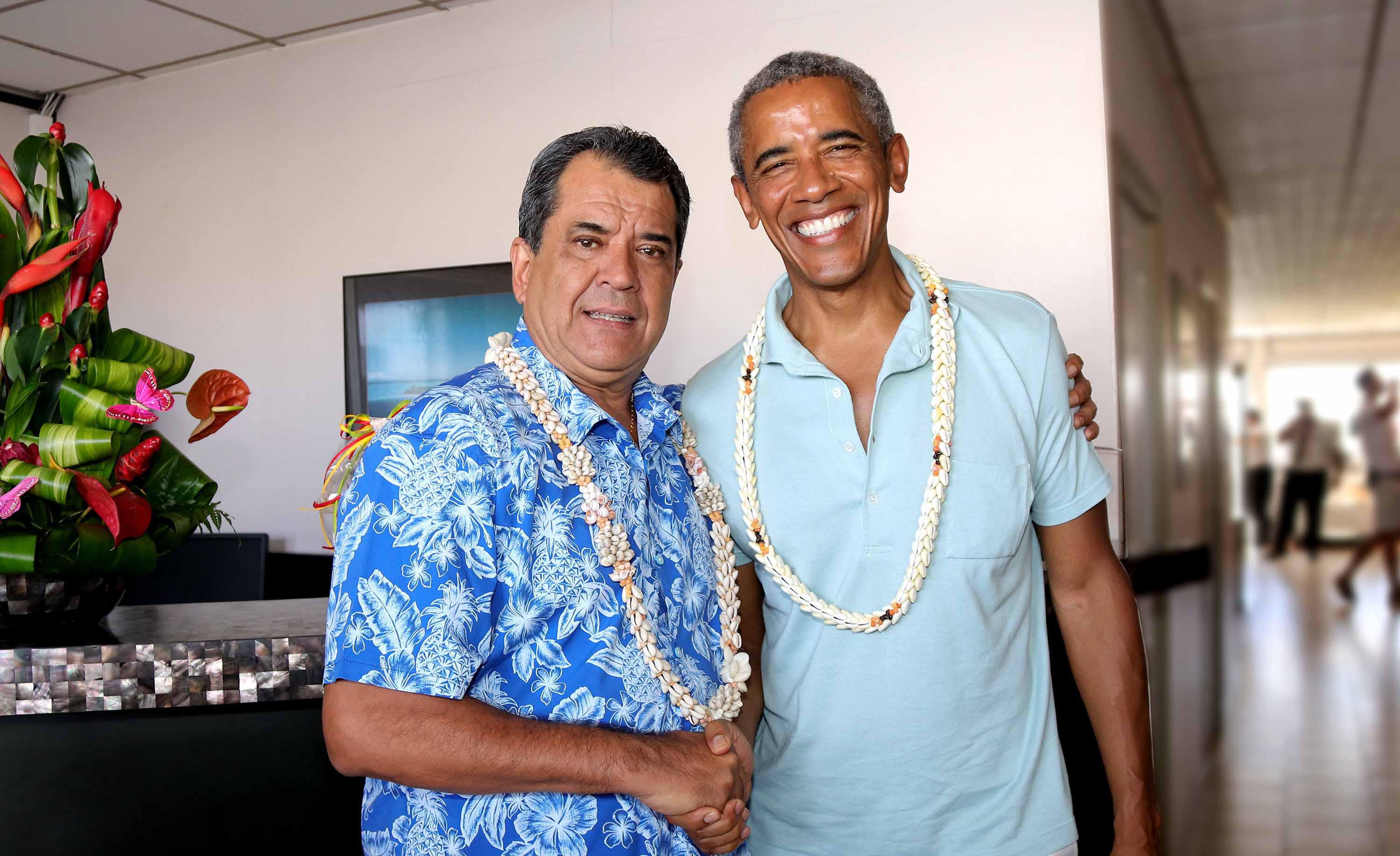 Edouard Fritch a reçu Barack Obama avant son départ