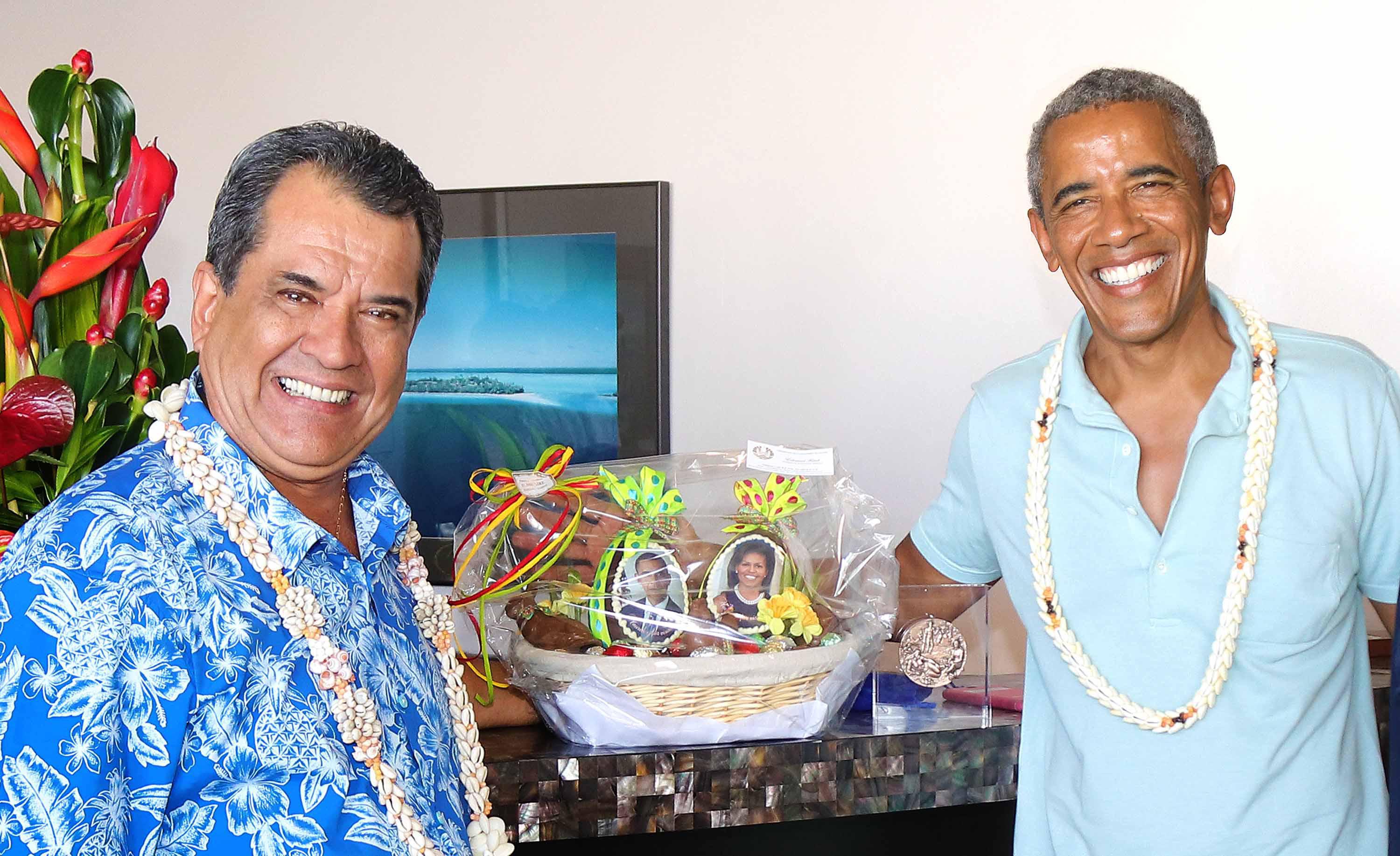 Edouard Fritch a reçu Barack Obama avant son départ